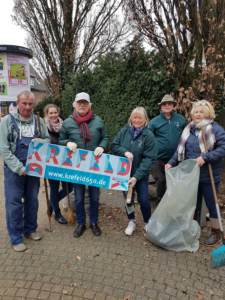 Mitglieder des Bürgervereins Fischeln beim Cleanup Day 2023