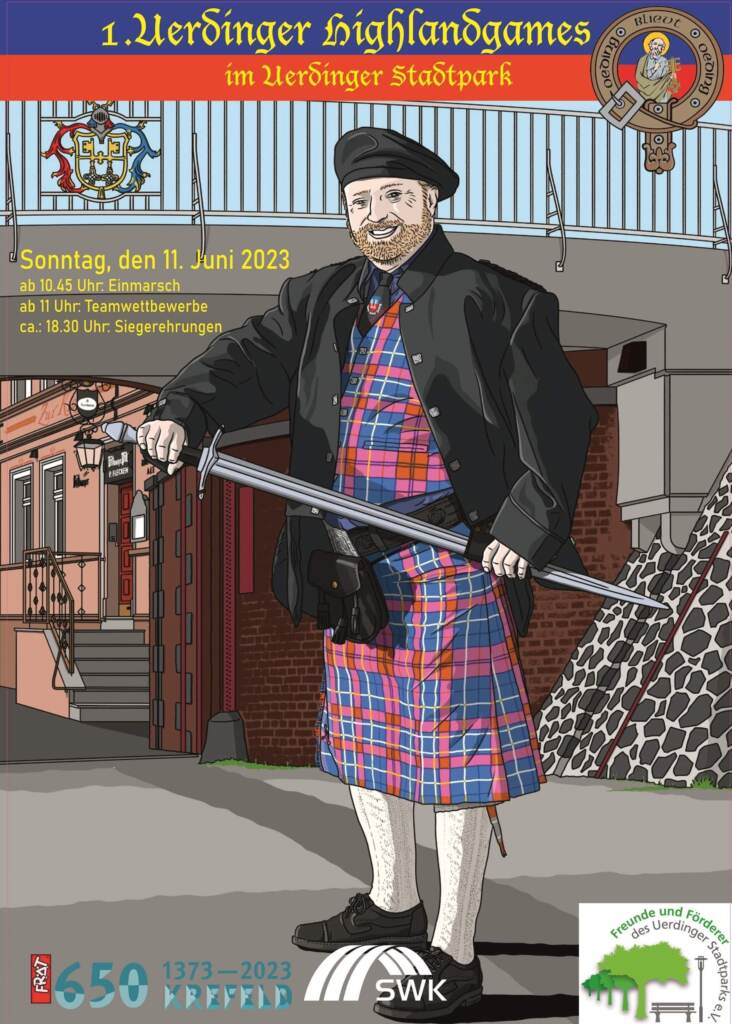 Plakat zu den 1. Uerdinger Highland Games