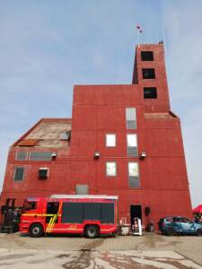 Brandhaus zum Üben von Einsätzen in Wohnhäusern